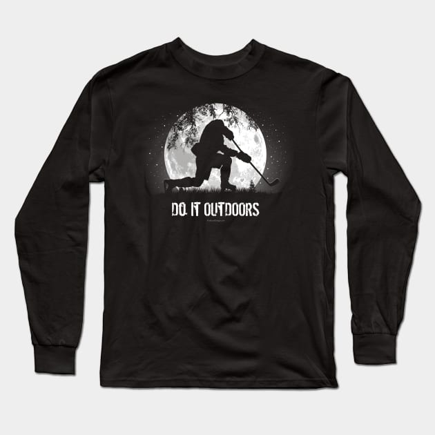 Do It Outdoors  (Hockey) Long Sleeve T-Shirt by eBrushDesign